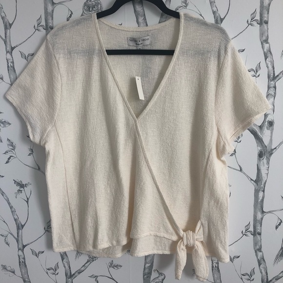 Madewell Texture & Thread Wrap Top XL XXL - Picture 5 of 5